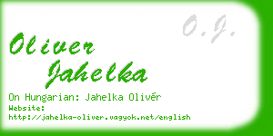 oliver jahelka business card